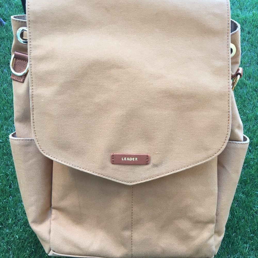 Leader Bag Co Julien Canvas backpack in Marigold.